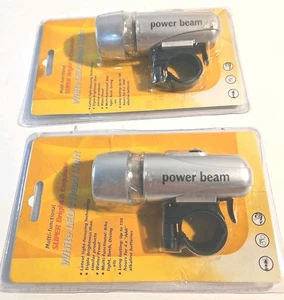 2 Luces Bicicleta Multifuncionales Super Brillantes Blanco LED Nuevo!! - Imagen 1 de 9