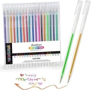 Metallic Gel Pens Set of 18 | Glitter 1.0mm Tip for Coloring, Journaling & Craft - Bild 1 von 7