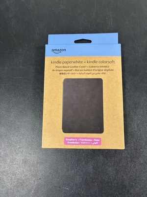Amazon Kindle Paperwhite Plant-Based Leather Case Protective Cover Raspberry - Image 1 of 2