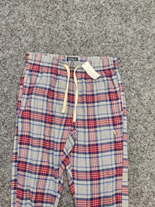 AMERICAN EAGLE Pajama Pants Women XS Extra Small Red Gray Plaid Sweats NWT - Picture 1 of 7