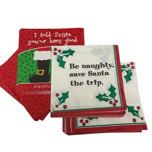 30 Humorvolle Weihnachten Urlaub Cocktail Servietten für Decoupage & Basteln - Bild 1 von 3