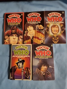 Terrance Dicks Hinchcliffe Lot 5 Doctor Who 1980's Target Paperback  4th doctor - Picture 1 of 3
