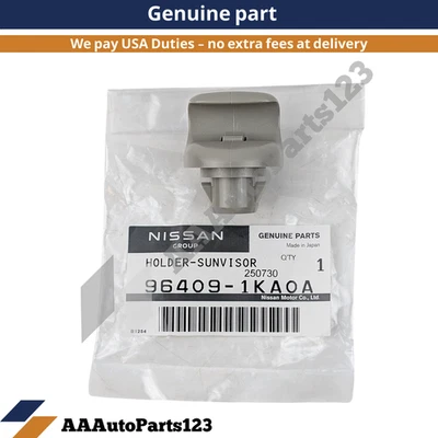 Soporte de parasol genuino Nissan Sentra 2013-2019 clip 96409-1KA0A 1 pieza Foto 1 de 4