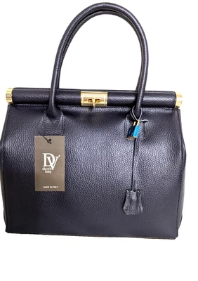 ИТАЛЬЯНСКИЙ ЗАМОК И КЛЮЧ ГАЛЕЧНОЙ КОЖИ СУМКА Дамская сумка сумка от DIVA - сделано в Италии - Изображение 1 из 4