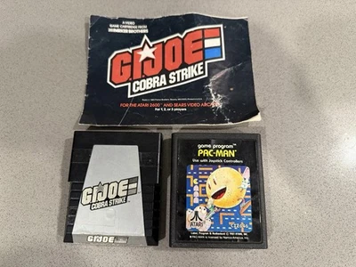 GI Joe Cobra Strike (Atari 2600) Cartridge & Manual Pac-Man Lot of 2 Tested - Image 1 of 4