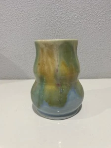 Vintage 1930s ‘Florenz’ drip glaze ceramic vase F 9 Australian Studio Pottery - Picture 1 of 5