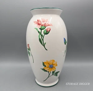 Vintage Tiffany & Co. weißes Porzellan mehrfarbig handbemalt Blumenvase 9" Sintra - Bild 1 von 12