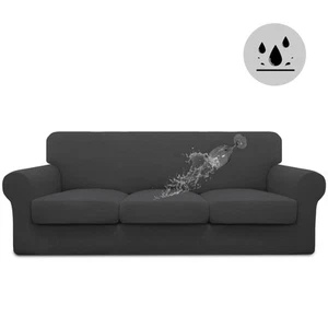 100% Dual Waterproof Stretch Soft Couch Cover for Dogs, Sofa Slipcover for 3 ... - Picture 1 of 7
