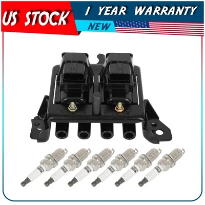 Bobina de encendido y 6 bujías para L4 1,8 L 1999-2000 Mazda Miata UF343 Foto 1 de 4