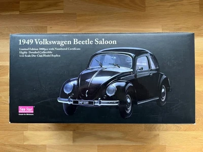 Sun Star Volkswagen VW Brezel Käfer 1949 schwarz limitiert 1:12 Nr. 5201 mit OVP - Bild 1 von 4