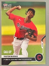 2020 MLB Topps Now TRISTON MCKENZIE #143 Call-Up RC Debut Cleveland Indians-Nice