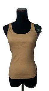 Tank Top Womens Small Camel Ribbed Racer Back Shirt Wild Fable Runner Casual New - Picture 1 of 11