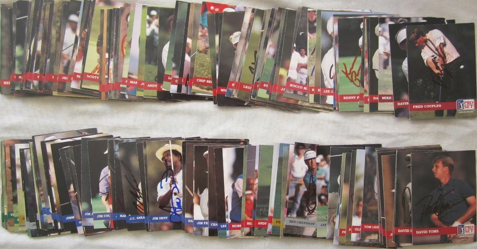 176 signed 1992 Pro Set golf cards Couples Crenshaw Daly Faldo Gary Player Singh - Image 1 of 1