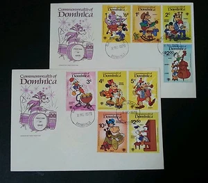 Dominica Cartoon Musical Instruments 1979 Animation (FDC pair) - Picture 1 of 5