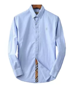Burberry London Camicia Uomo In Popeline di Cotone Button Down Special Price - Imagen 1 de 5