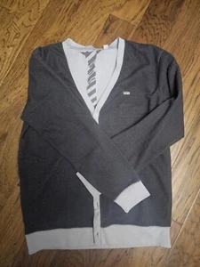 VANS Men's cardigan, sz XL, gray w light gray trim, really nice - Picture 1 of 4