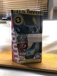 US Divers Youth Go Pro Ready ensemble de plongée en apnée en silicone, L garçons 5-8 filles 4-7 NEUF