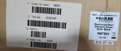 BlackBox Server Cabinet Fixed Shelf RMTS01 NEW OEM - Image 1 of 2