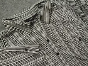 Maggie Barnes Bluse Damen 2X 22/24 weiß schwarz gestreift Pattentaschen Knöpfe - Bild 1 von 9