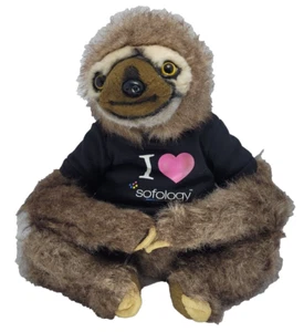 SOFOLOGY NEAL SAYS RELAX NEAL THE SLOTH I LOVE PLUSH CUDDLY SOFT TOY SOUVENIR - Picture 1 of 23