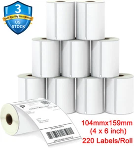 Thermal Shipping Labels Compatible with Dymo LW 1744907 4XL 4x6,5-100Rollens - Picture 1 of 23