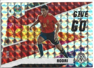 2021 Panini Mosaic Euro Soccer Silver Prizm Give and Go Rodri #30 - Picture 1 of 1