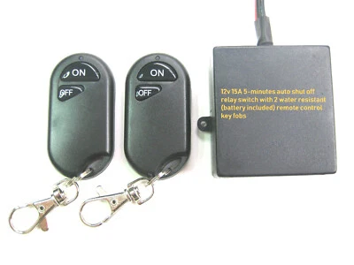 Interruptor relé temporizador apagado automático 12V 15A 315mhz 5 minutos con control remoto  Foto 1 de 3
