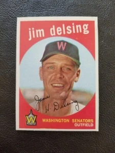 JIM DELSING 1959 TOPPS BASEBALL CARD #386 WASHINGTON SENATORS - Picture 1 of 2