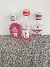 Pink gin miniture bottles 5cl x3 - Empty