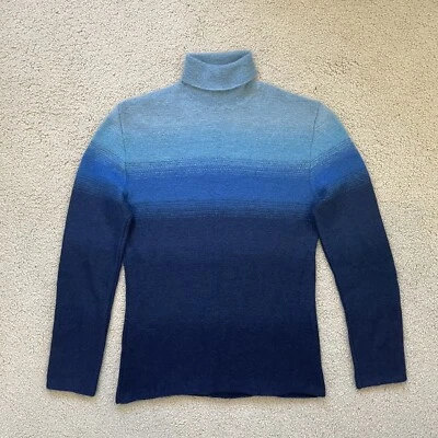 Vintage 90s Gianni Versace Women’s Sz M Mohair Gradient Ombré Roll Neck Sweater - Image 1 of 4
