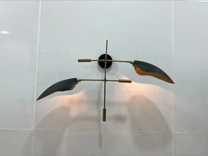 Mid Century 2 Metal Shade Wall Sconce Modern Wall lamp Mid Century Wall Light - Picture 1 of 8