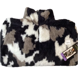 Eddie Bauer Ladies’ Plush 1/4 Zip Fleece Pullover Sweater, Black Camo, Size: XS - Picture 1 of 9