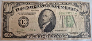 ⭐️Banconota 10$ 1934 Una Federal Reserve solida STELLA - Foto 1 di 6