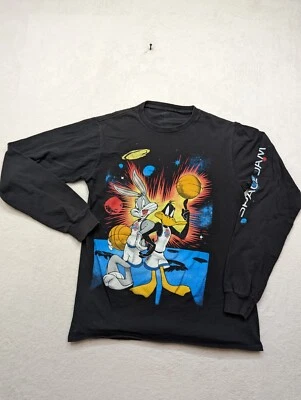 Looney Tunes Space Jam Boys Long Sleeve Black T-Shirt Size Small  - Image 1 of 4