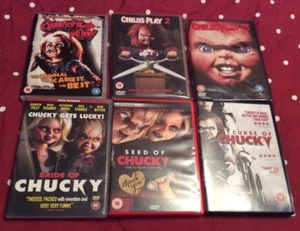 Child's Play, 2, 3, Bride Of Chucky, Seed Of Chucky and Curse Of Chucky DVD's - Picture 1 of 2