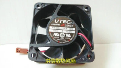 1 pcs UTEC Fan  AT6025L-12H2B ND1  DC 12V 160mA 60*60*25mm 2 Pin  - Image 1 of 3