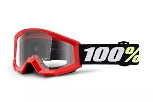100% STRATA MINI Goggle Red - Clear Lens - Picture 1 of 1