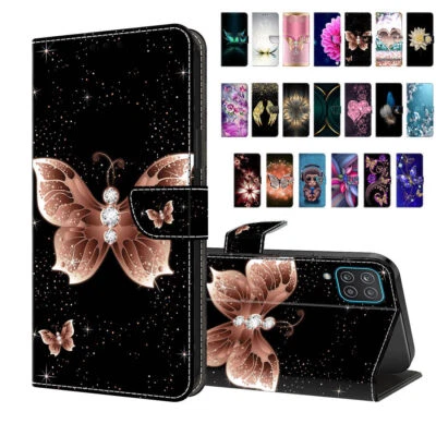 Flip Butterfly Flower Card Wallet Stand Phone Case For Samsung A3 A5 A7 A8 S7 S6 - Image 1 of 4
