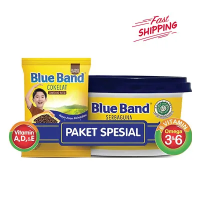 [BLUE BAND] Margarin Serbaguna Tub 250gr + Blue Band Choco Sprinkle 90gr • 58.04$