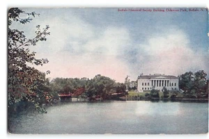 Postal Buffalo Historical Society Building Delaware Park Buffalo NY De colección - Imagen 1 de 2