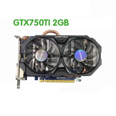 GIGABYTE NVIDIA GeForce GTX750Ti 2GB GDDR5 PCI-Express Video Card DP DVI HDMI - Image 1 of 4