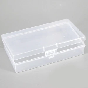 Portable Plastic Clear/Black Storage Box Jewelry Container Case Bead Organizer . - Picture 1 of 13