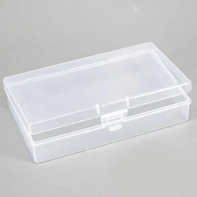 Portable Plastic Clear/Black Storage Box Jewelry Container Case Bead Organizer . - Image 1 of 4