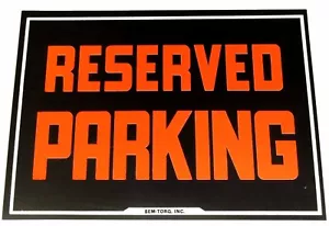 (10) "RESERVED PARKING" Standard Size Night Light Reflective Signs - 8" X 12" - Picture 1 of 1