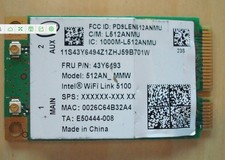 IBM LENOVO THINKPAD 43Y6493 WIRELESS N CARD MINI-PCI-E INTEL WIFI LINK 5100