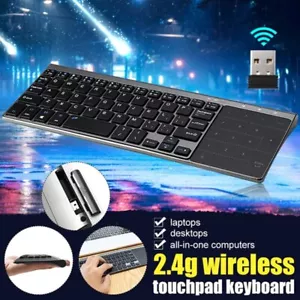 2.4G Ultra Thin Wireless Keyboard W/ Touch-pad Mouse For Android Smart TV Box PC - Picture 1 of 12