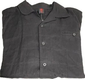 Dtek Taiga Mens Linen Shirt 2XL Button Down Black Long Sleeves Collared SL04 - Picture 1 of 22