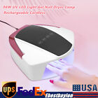 96W Cordless Led/Uv Nail Lamp Gel Polish Nail Light Dryer Rechargeable Timeable