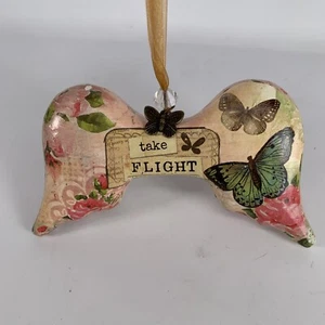 Kelly Rae Roberts Ornament Wings Decoupage Butterfly Demdaco Take Flight - Picture 1 of 12