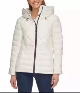 Tommy Hilfiger Ladies' Quilted Jacket, White XXL - Picture 1 of 6